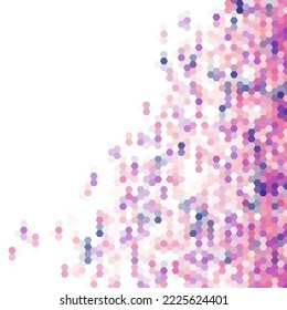 Geometric image. Abstract vector background. Colored background. Purple Hexagons.
