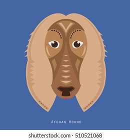 geometric image. portrait of Afghan hound. It can be used for prints, t-shirts, greeting cards