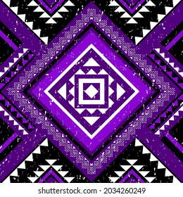 Geometric indian ethnic pattern.  Aztec fabric native tribal boho carpet mandalas ornaments textile decoration wallpaper.  Traditional embroidery oriental vector illustrations background. 