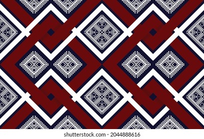 Geometric Indian ethnic pattern. Aztec fabric carpet mandala ornament boho chevron textile decoration wallpaper. Tribal turkey African traditional embroidery oriental vector illustrations background 