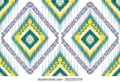 Geometric Indian ethnic pattern design for background, fabric, decoration, wallpaper, clothing, wrapping, textile, texture, tribal traditional embroidery vector illustrations. Native American African 