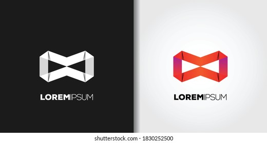 geometric infinite logo set idea template vector