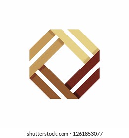 Geometric Infinity Square Box Business Company Vector Logo Design