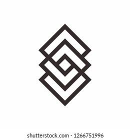Geometric Infinity Square Box Business Company Vector Logo Design