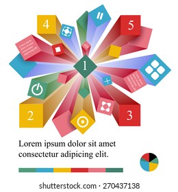 geometric info graphic elements-illustration