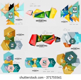 Geometric infographic banners 