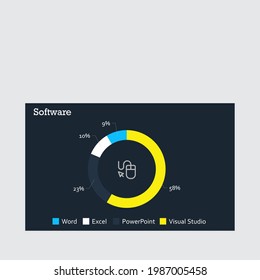 Elementos Infográficos Geométricos Ilustración vectorial. Gráficos de barras y líneas de plantilla, porcentajes, gráficos circulares, pasos, opciones, escala de tiempo, infografías de signos y símbolos,