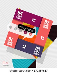 Geometric infographic stripes flat design for business background | banners | business presentation design