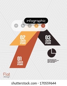 Geometric infographic stripes flat design for business background | banners | business presentation design