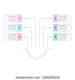 plantilla de infografía geométrica. seis opciones plantilla de infografía. revista, web, business, plantilla de información anual de informes. infografía para el mundo de la ciencia, la educación