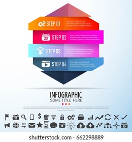 Geometric Infographics Design Template,Vector Illustration