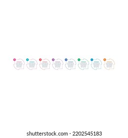 geometric informational template. eight options ring information template. web, education, business, internet, annual plan and magazine infographic template
