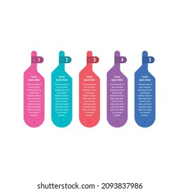 geometric informational template. five options business infographic template. internet, annual report, web infographic template. business briefing template