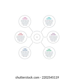 geometric informational template. magazine, business, web, internet, annual report infographic template. six options infographic template