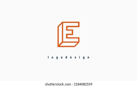 Geometric Initial Letter E Logo. Usable for Business and Branding Company Logos. Flat Vector Logo Design Template Element.