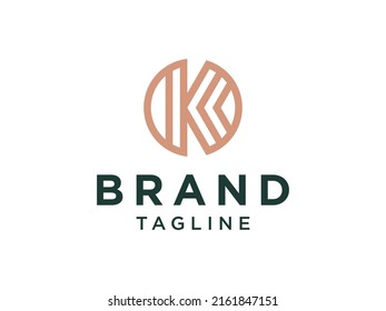 Geometric Initial Letter K Logo. Usable for Business, Architecture, Construction and Building Logos. Flat Vector Logo Design Template Element.