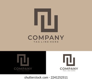 Geometric initial Letter N Logo Design