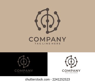 Geometric initial Letter N Logo Design