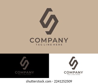 Logo-Design des geometrischen Anfangsbuchstaben S