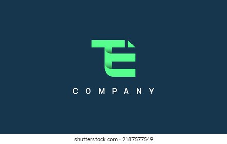 Geometric Initial Letter TE or ET Logo. Usable for Business and Branding Company Logos. Flat Vector Logo Design Template Element.