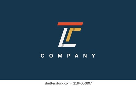Geometric Initial Letter TF or LF Logo. Usable for Business and Branding Company Logos. Flat Vector Logo Design Template Element.