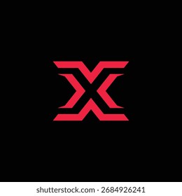 Modelo de vetor de design de logotipo X letra inicial geométrica