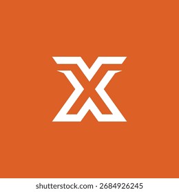 Modelo de vetor de design de logotipo X letra inicial geométrica