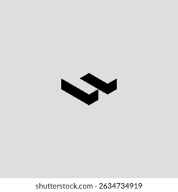 Geometrische initiaal logo van C letter. Negatieve ruimte en Schaduw van C-letter. Vierkante combinatie voor beleggingspictogram, financiën, marketing. Teken of symbool negatief 3 D van C letter. C-logo voor merk.