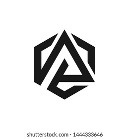 geometric with a initial logo template