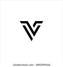 Geometric Initial V ,VV Letter Logo Design