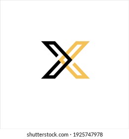 Geometric Initial X Logo Design Vector