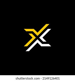 Geometric Initial X Logo Design Vector