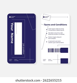 geometric initials identity card template