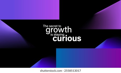 Geometric Inspiration – Modern Purple and Blue Design with Empowering Typography for Corporate Branding and Event Promotions – Vector Illustration