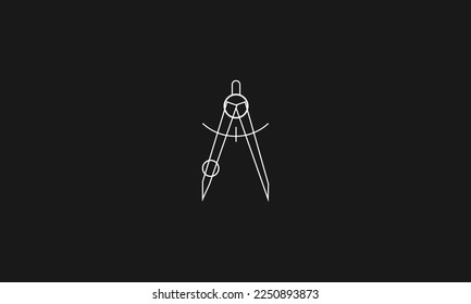 Diseño de iconos de instrumentos geométricos. Ilustración de diseño del vector	

