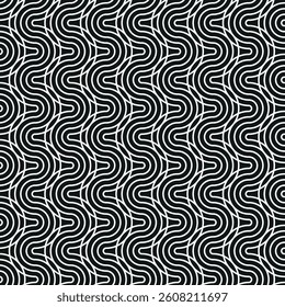 Geometric Interlacing Decorative seamless pattern. Repeating background. Tileable wallpaper print.