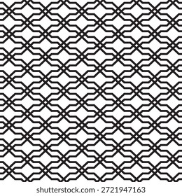 Geometric Interlocking Line Art Seamless Repetitive Surface Pattern Textile