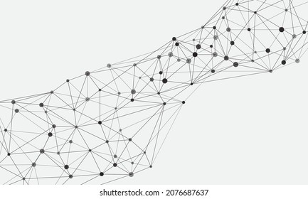 Geometrische Internetverbindung. Abstrakter Low-Poly-Draht-Oberfläche, Naturwissenschaften und Technologie, Vektorhintergrund.
