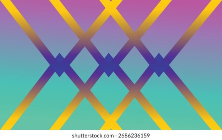 Geometric Interplay Vibrant Lines and Gradient Composition