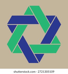 Geometric Interwoven Hexagon Logo Design