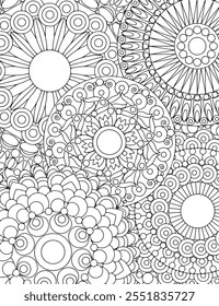 Geometric intrincate detalhado Mandala adulto colorir página intrincate padrão circular Zentangle