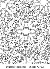 Geometric Intricate Detailed Mandala Adult Coloring Page Intricate Circular Pattern Zentangle