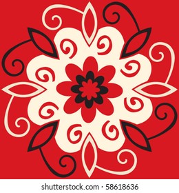 geometric inverse ornament, vector design elements