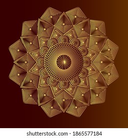 geometric islamic decorative golden arabesque mosaic and tile pattern of morocco texture illustration