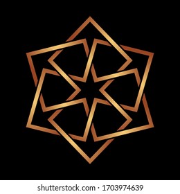 Geometric Islamic Ornament for decoration greeting card or interior. Vector Illustration.