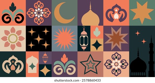 Geometric islamic pattern in arabic style