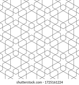 Patrón geométrico islámico. Teselación árabe. Patrón de vector