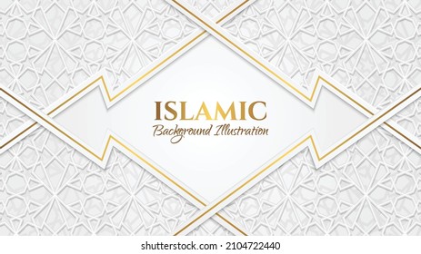 geometric Islamic pattern illustration background or banner design