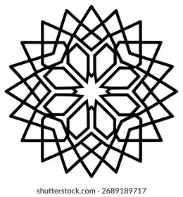 Geometric islamic pattern seamless mosaic ornament for background, textile or interior design vector illustration