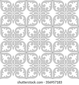 Geometric Islamic Seamless Pattern Arabesque grey